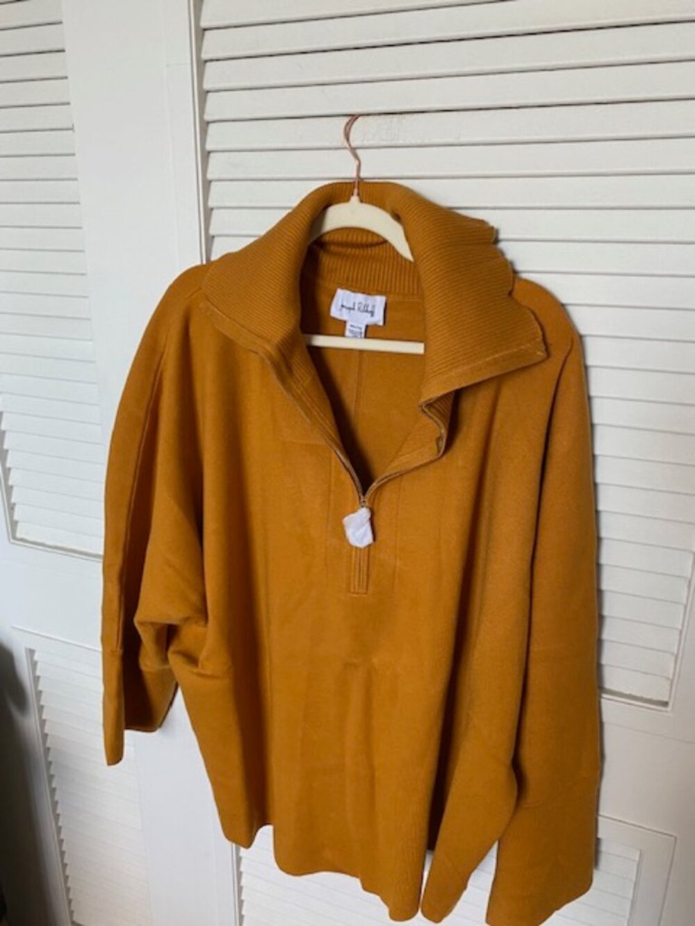 Laura Plus Zip Up Pullover Mustard Yellow